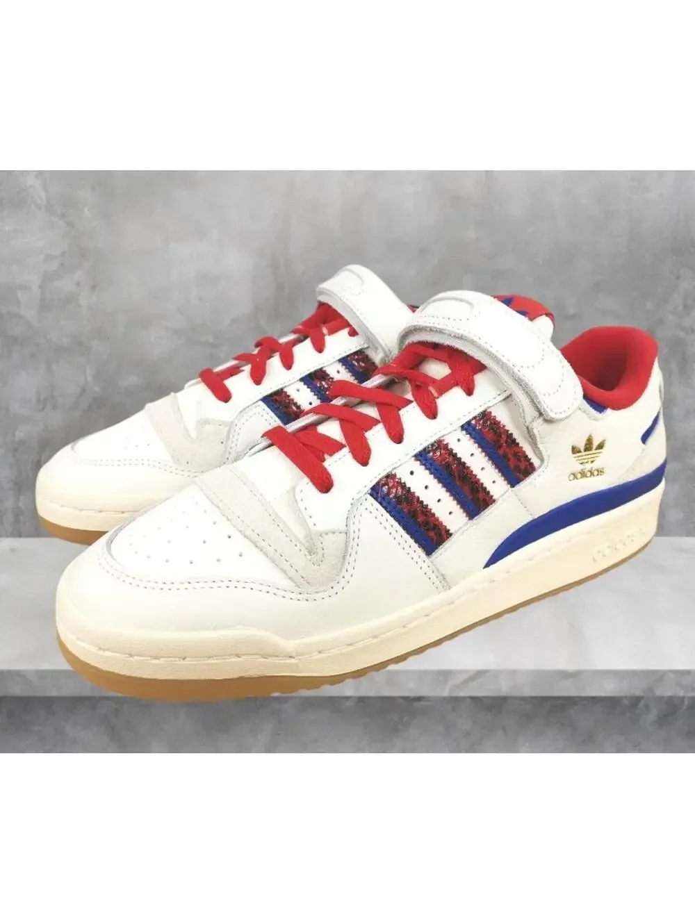 adidas Forum 84 Low Off Men's Size 10 White Scarlet Collegiate Royal GV9606